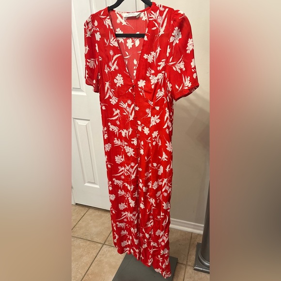 Rare Zara Floral Midi Dress size small 🌹 - Picture 2 of 5